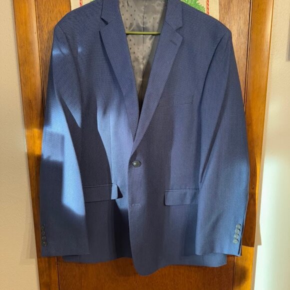 Perry Ellis Men's Slim Fit Navy Suit Jacket 46R and Pants 40x30 - Picture 2 of 6